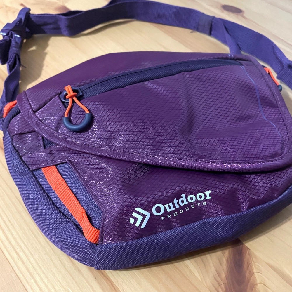 Outdoor Products Purple Fanny Pack Belt Bag Hiking‎ Gorpcore Gear Unisex